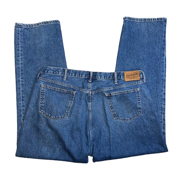 Pendleton Jeans Mens 42X32 Blue Straight High Rise Denim Classic - Picture 4 of 13